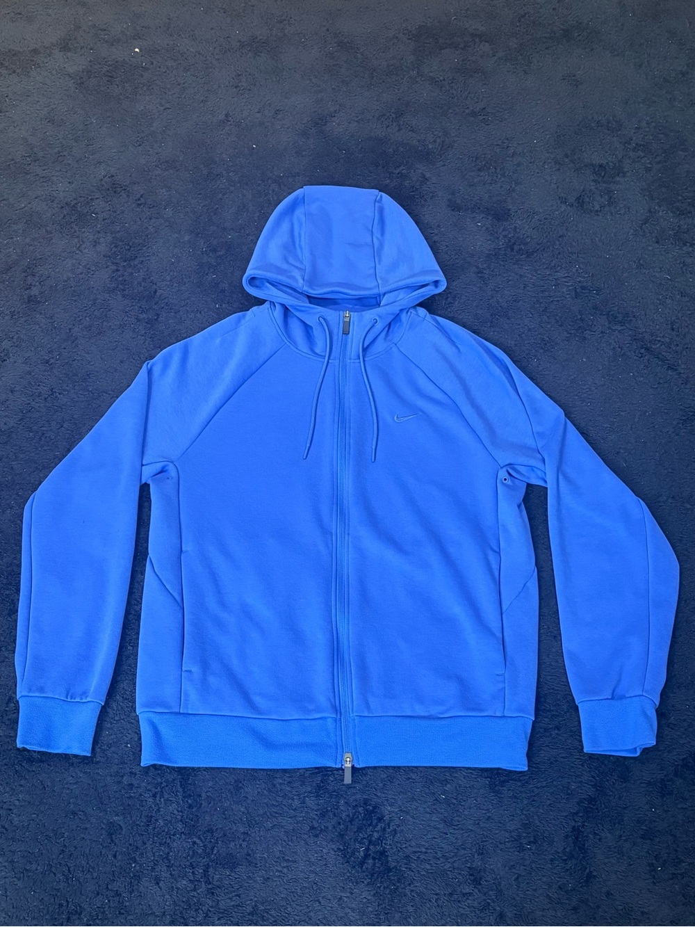 Nike Men’s Dri-fit UV Zip-up Hoodie-Blue-Like New